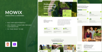 Mowix - Landscaping & Gardening HTML Bootstrap Template