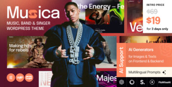 Muzica - Music, Band & Singer WordPress Theme