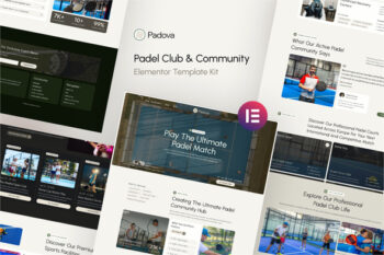Padova - Padel Club & Community Elementor Template Kit