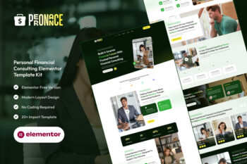 Peronance - Personal Financial Consulting Elementor Template Kit