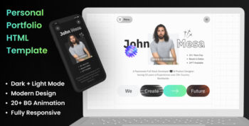 Personal Portfolio CV Resume HTML Template - John Mesa