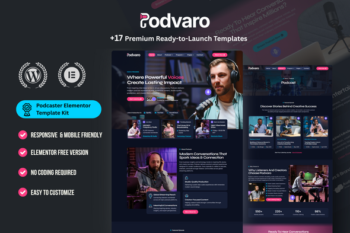 Podvaro - Podcaster Elementor Template Kit