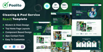 Poolito – Cleaning Service React Template