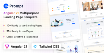 Prompt - Angular 21 Multipurpose TailwindCSS Landing Template
