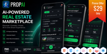 PropAI – AI Real Estate Mobile PWA App HTML Templates