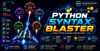 Python Syntax Blaster - HTML5 Educational Game