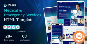 ResQ - Medical & Emergency Services HTML Template