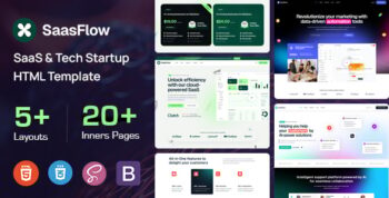 Saasflow - SaaS & Tech Startup HTML Template