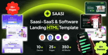 SaaSi - SaaS Startup & Software Landing Page HTML5 Template
