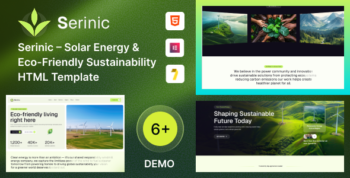 Serinic – Solar Energy & Eco Friendly Sustainability HTML Template
