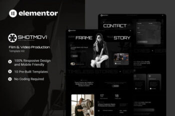 Shotmovi - Film & Video Production Elementor Template Kit