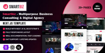 Smartbiz - Multipurpose Business Consulting & Digital Agency Next.js Template