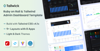 Tailwick - Ruby on Rails & Tailwind CSS Admin Dashboard Template