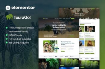 Tourago - Safari & Zoo Elementor Pro Template Kit