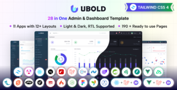 UBold - 28 in One Tailwind CSS Admin & Dashboard Template