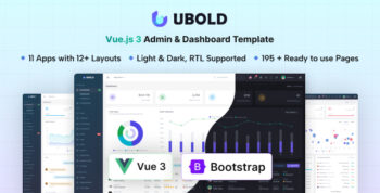 UBold - Vue 3 Admin & Dashboard Template