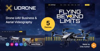 Udrone - Drone UAV Business & Aerial Videography WordPress Theme