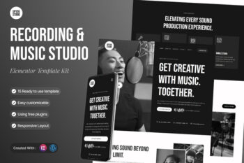 Upyou - Recording & Music Studio Elementor Template Kit