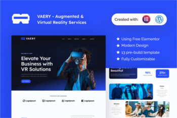 VAERY - Augmented & Virtual Reality Services Elementor Template Kit
