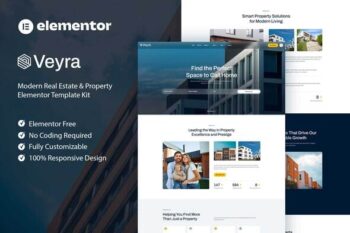 Veyra - Modern Real Estate & Property Elementor Template Kit