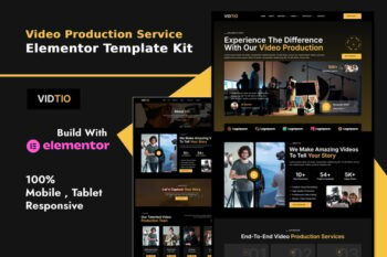 Vidtio - Video Production Elementor Template Kit