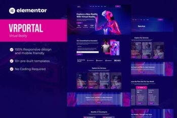 VRportal - Virtual Reality Services Elementor Template Kit