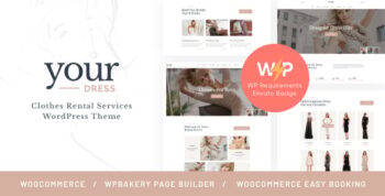 Your Dress | Bride Dress Rental Clothing WordPress Theme
