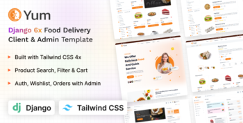 Yum - Django Client & Admin Food Template (Tailwind CSS)