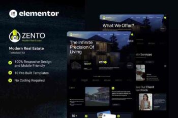 Zento - Modern Real Estate Elementor Template Kit