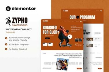 Zypho - Skateboard Community Elementor Template Kit