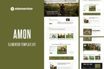 Amon - Nursery & Gardening Elementor Template Kit