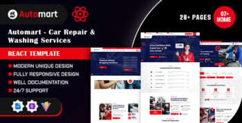 Automart - Car Repair & Washing Services React Template