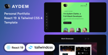 Aydem - Personal Portfolio React 19 & Tailwind CSS Template