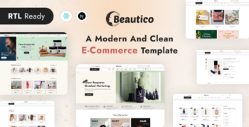 Beautico - Cosmetics Beauty Shop React Next.JS + RTL