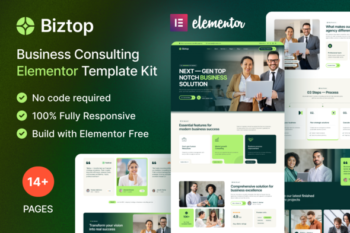 Biztop — Business Consulting Elementor Template Kit