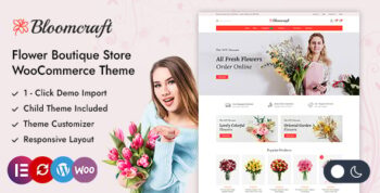 Bloomcraft - Flower Boutiques & Florists Elementor WooCommerce Theme