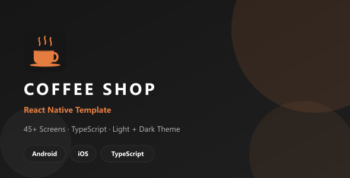 BrewMate – Coffee Shop & Ordering App UI Kit | React Native Template