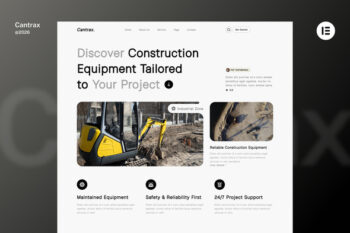 Canstrax – Construction Equipment Rental  Elementor Template Kit