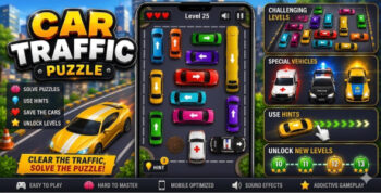 Car Traffic Puzzle  | HTML5  Construct 3 Game