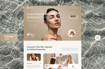 Clariver - Dermatology Skincare Clinic Website Elementor Template Kits