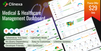 Clinexa – Medical & Healthcare Management Dashboard HTML Template
