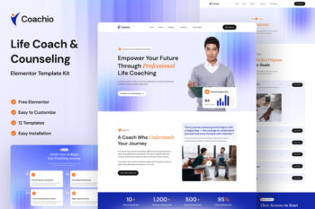 Coachio - Life Coach & Counseling Elementor Template Kit