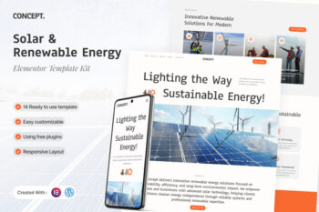Concept - Solar & Renewable Energy Elementor Template Kit