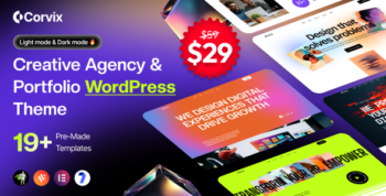 Corvix - Creative Agency & Portfolio WordPress Theme