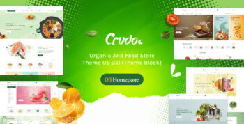 Crudo - Organic & Food Shopify Theme OS 3.0 (Theme Block)
