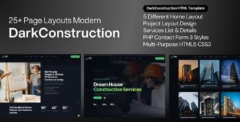 DarkConstruction – Building & Construction Multi Purpose Template