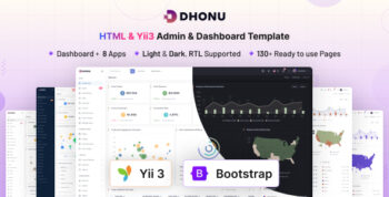 Dhonu - HTML & Yii 3 Minimal Admin & Dashboard Template