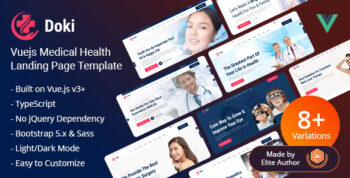 Doki - Vuejs Doctor & Medical Landing Page Template
