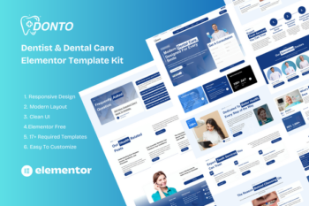 Donto - Dentist & Dental Care Elementor Template Kit
