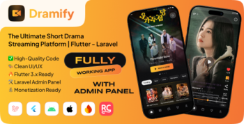 Dramify | Full Short Drama Streaming Flutter App With Laravel Admin Panel